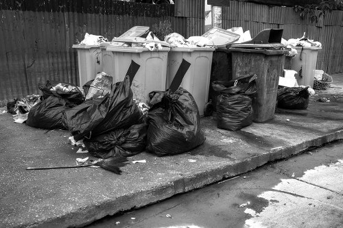 Construction site generating builders waste in South East London