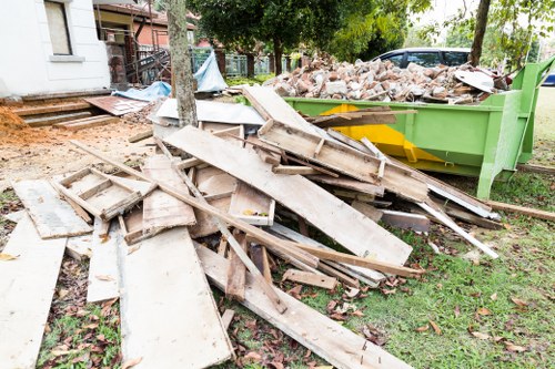 Professional team removing furniture from a home