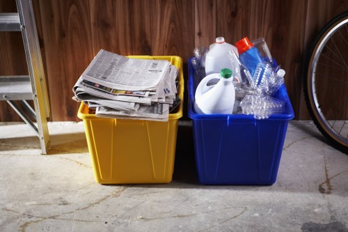 Organized garage space after professional clearance